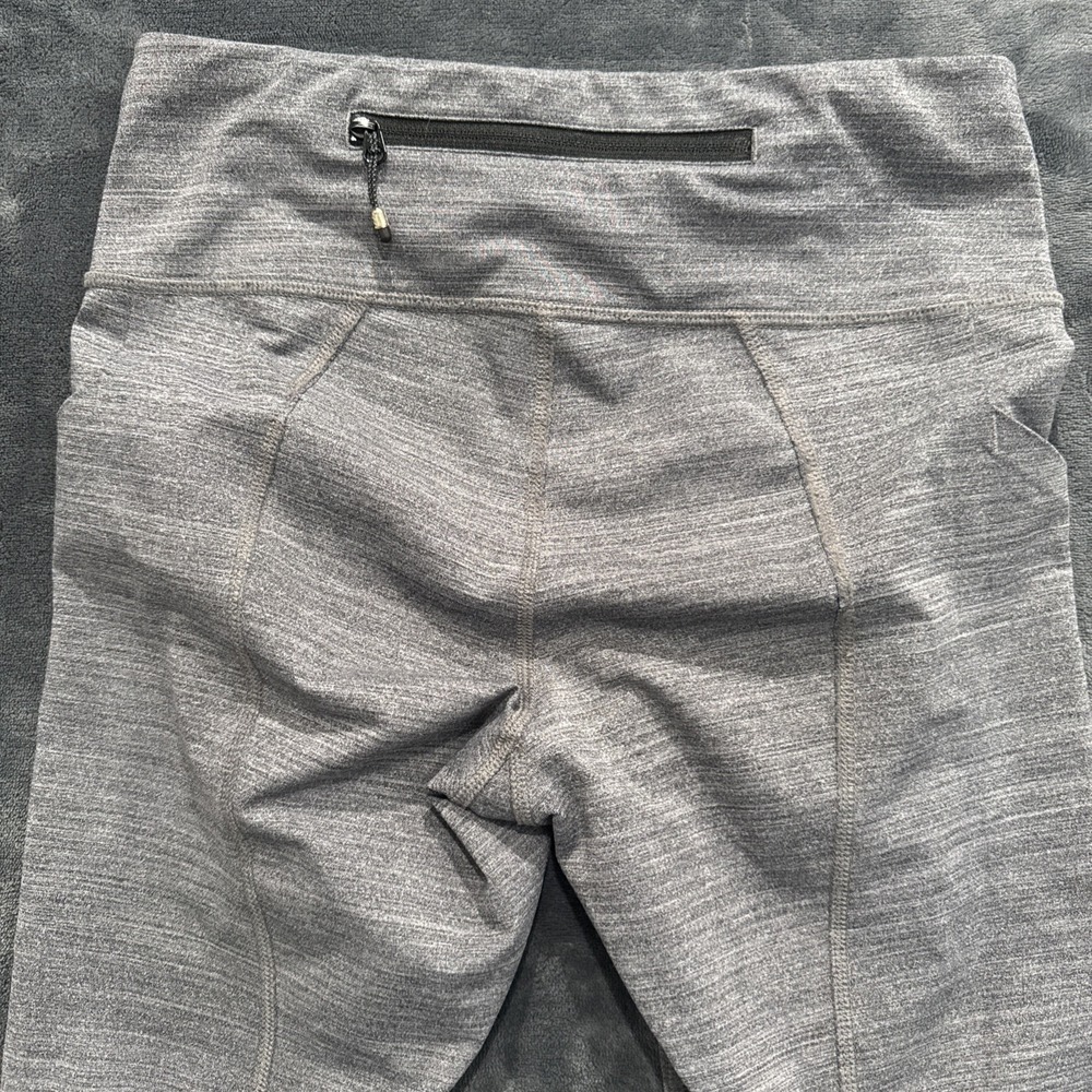 Lululemon Leggings Womens Size 4 Speed Up Tight Crop Gray Athleisure Gym Yoga - Picture 6 of 7